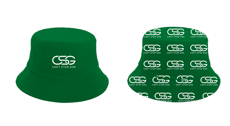 CSG BUCKET HAT, BUCKET HAT, CANT STOP GOD,GREEN