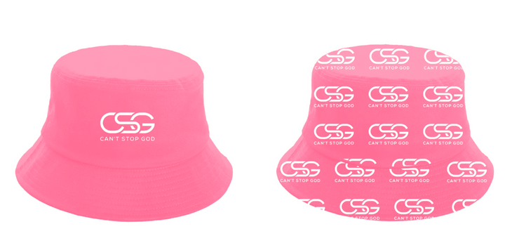 CSG BUCKET HAT, BUCKET HAT, CANT STOP GOD,PINK