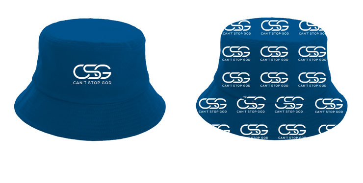 CSG BUCKET HAT, BUCKET HAT, CANT STOP GOD,BLUE