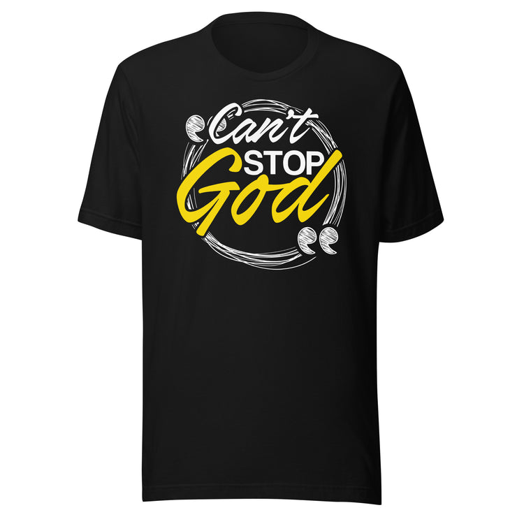 Can't Stop God White/Yellow Logo Unisex t-shirt
